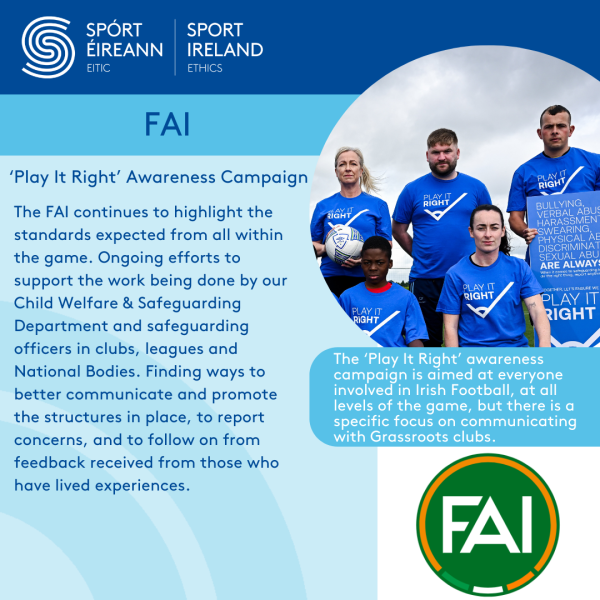 FAI Play It Right Safeguarding Awareness Campaign  