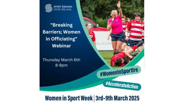 Breaking Barriers: Women in Officiating takes place on 6 March